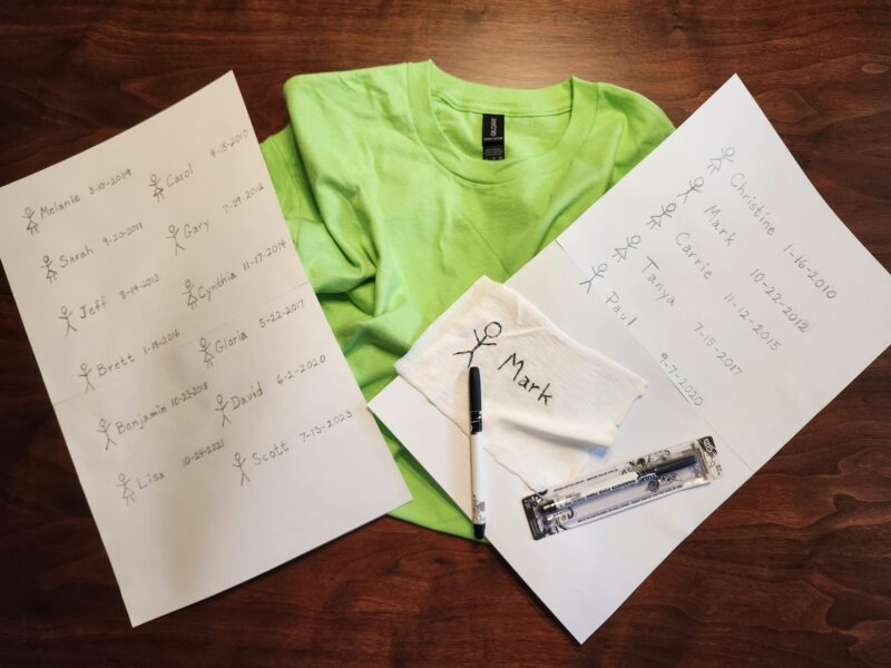 Instructions for laundering Grandpa's t shirt