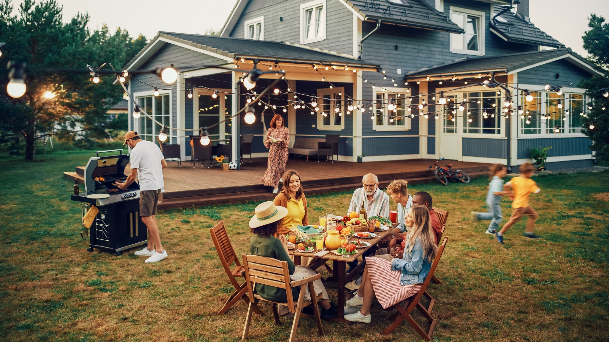 backyard bbq with family